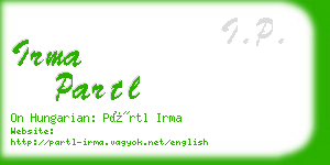 irma partl business card